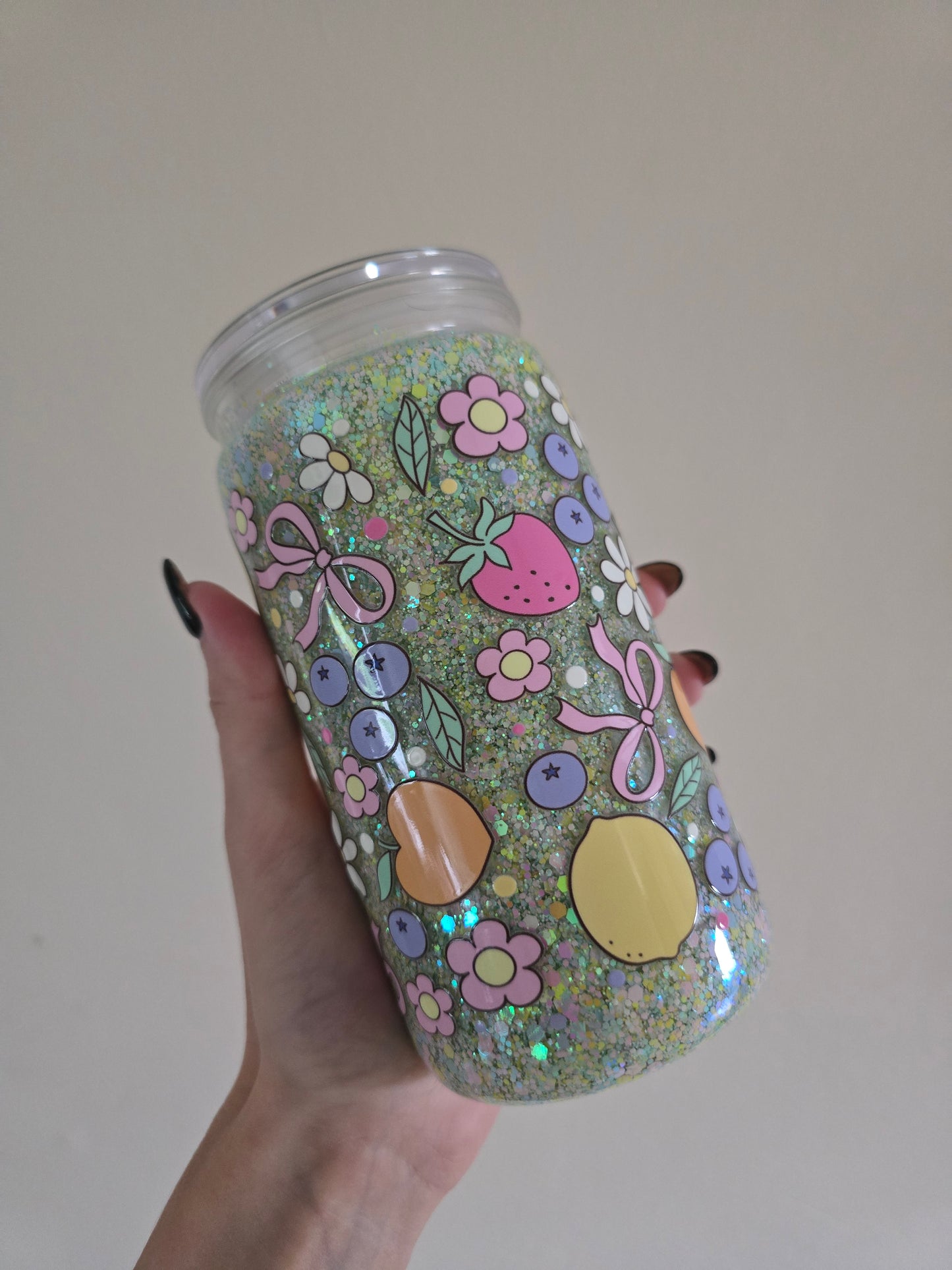 Fruit Salad 16oz Acrylic Snowglobe Tumbler