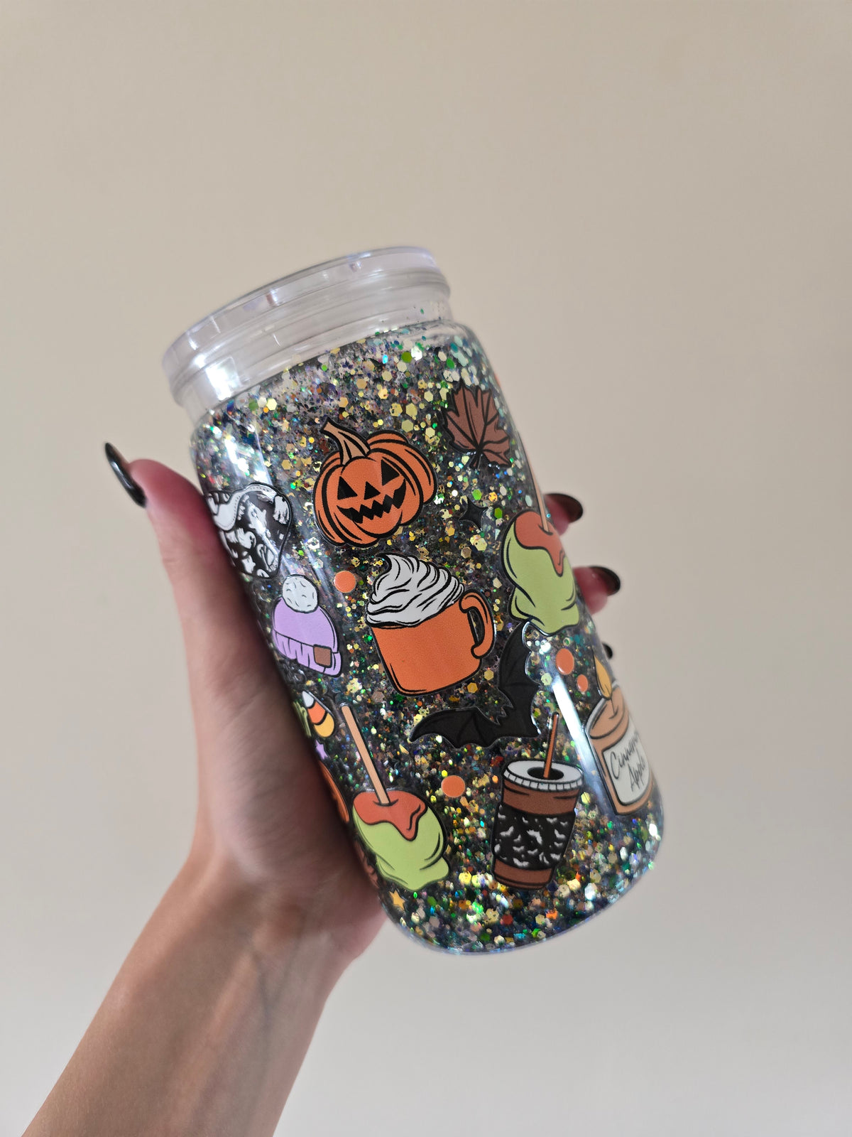 Just a girl who loves October 16oz Acrylic Snowglobe Tumbler