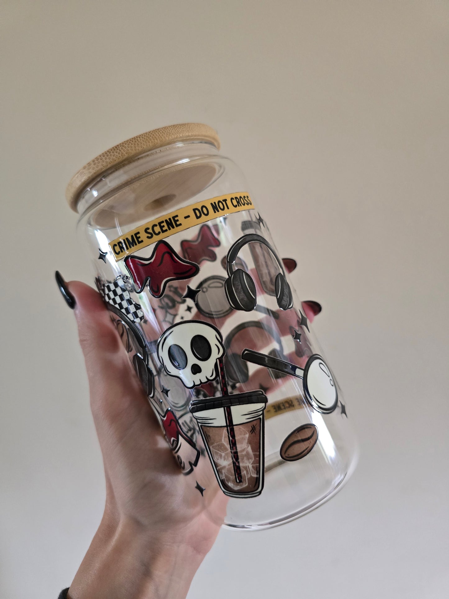True Crime 16oz Glass Tumbler