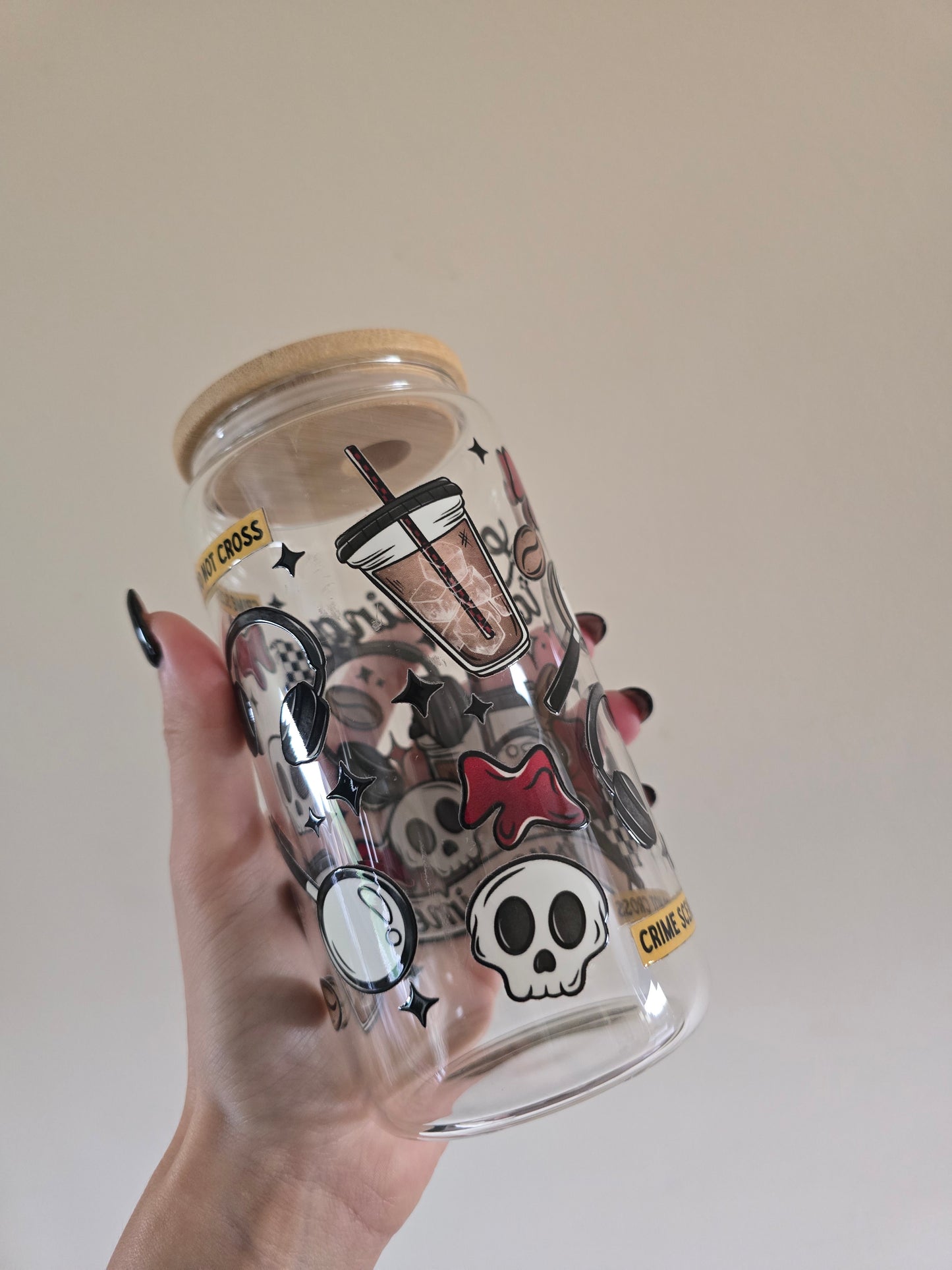 True Crime 16oz Glass Tumbler