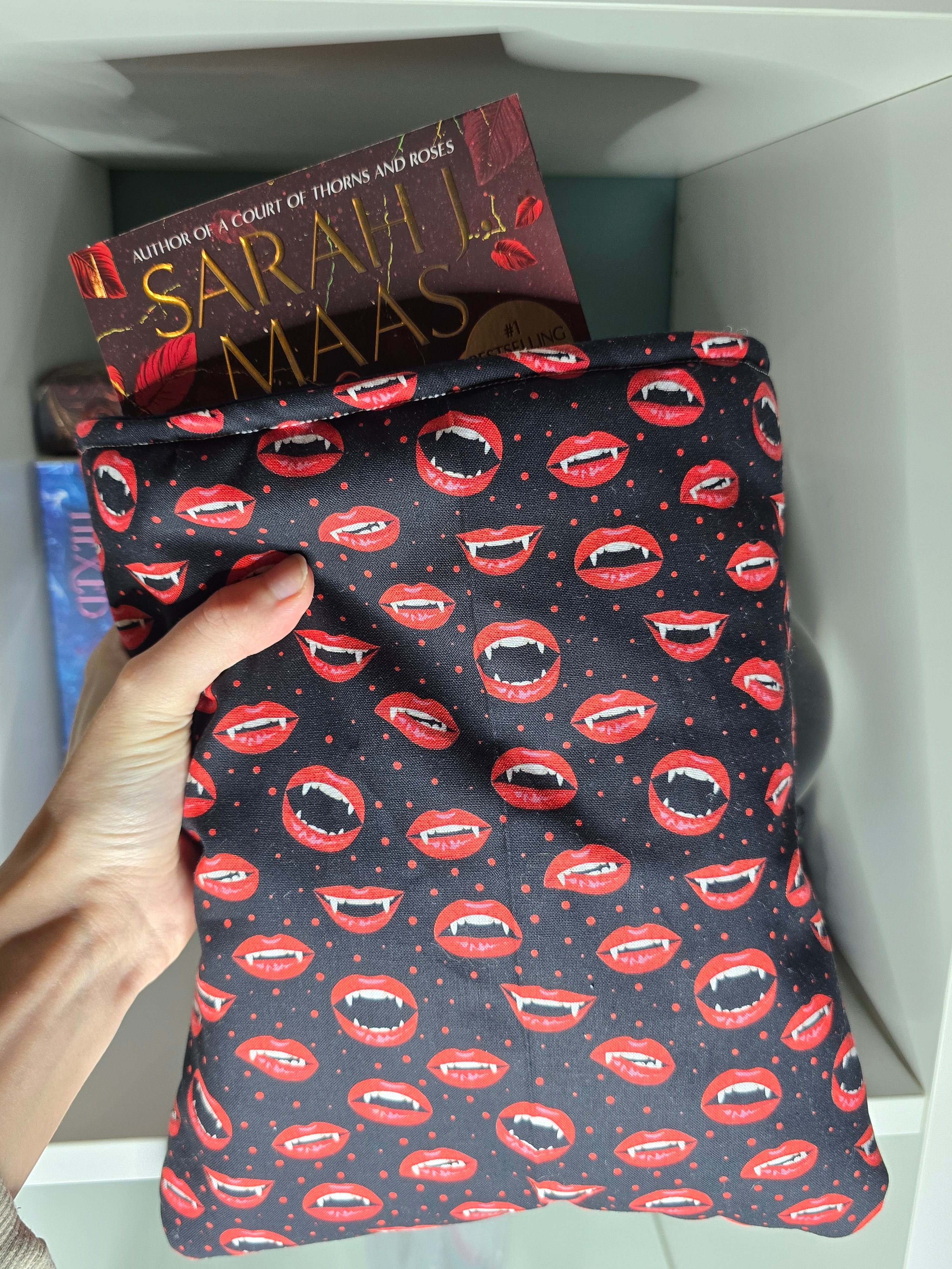 Vampire Teeth Book Sleeve (for paper back and hard back books)