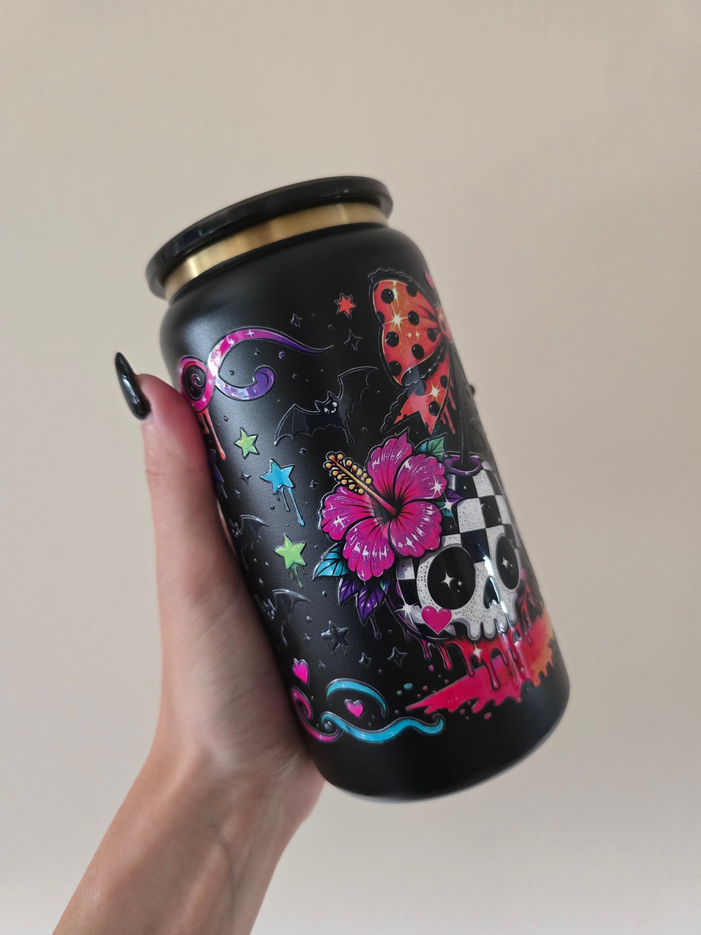 Pumpkin Cherry 16oz Stainless Steel Tumbler