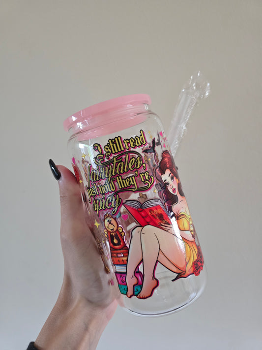Fantasy Reader 16oz Glass Tumbler