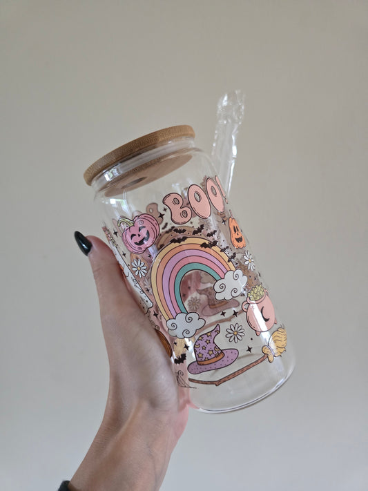 BOO! 16oz Glass Tumbler