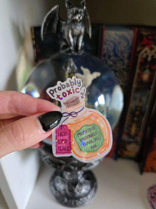 Probably Toxic Star holographic sticker