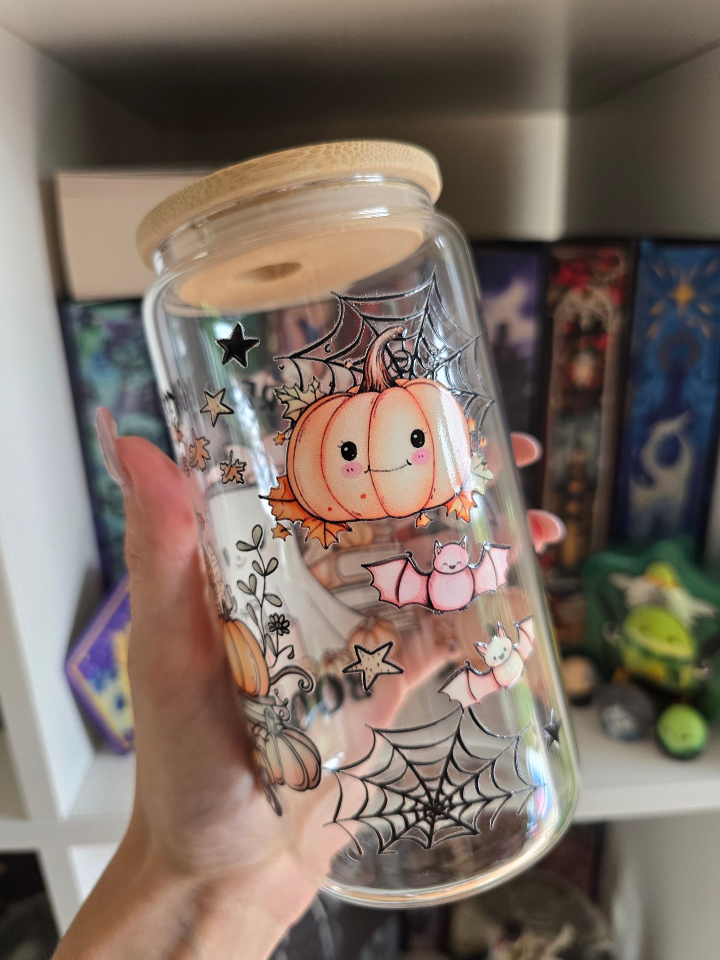 Read More Booooks 16oz Glass Tumbler
