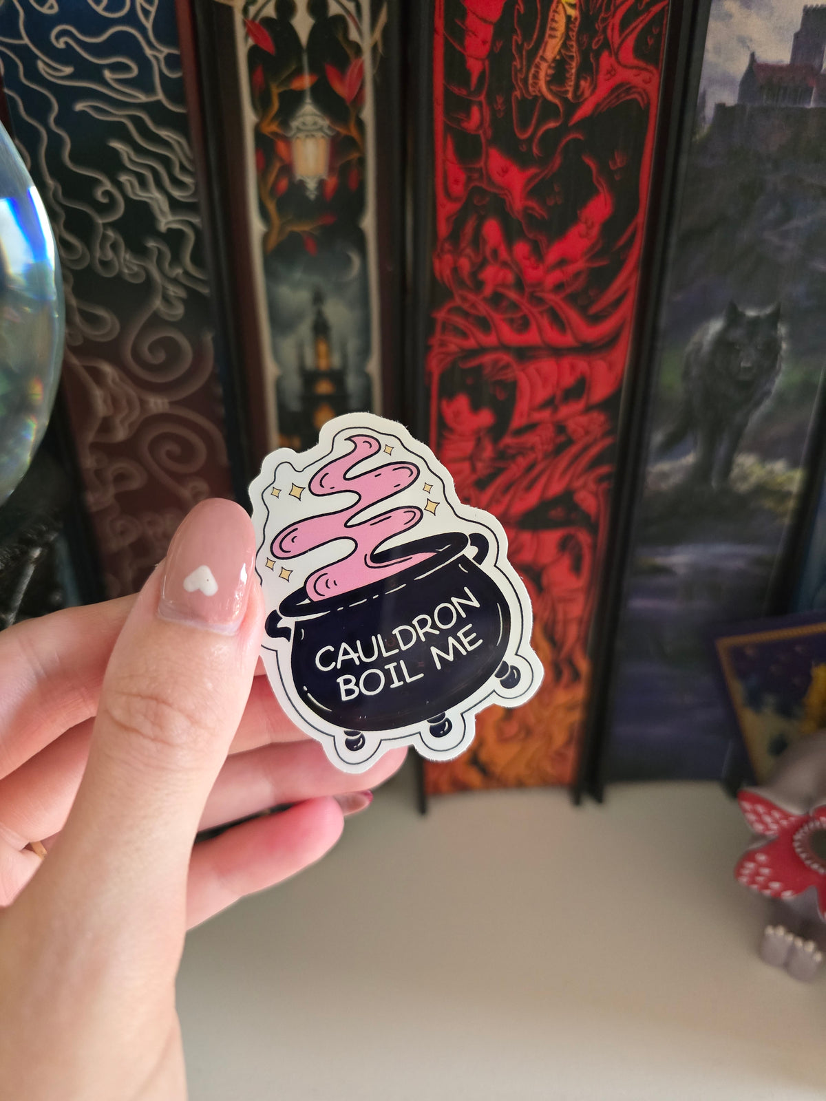 Cauldron Boil Me Clear holographic Vinyl Sticker