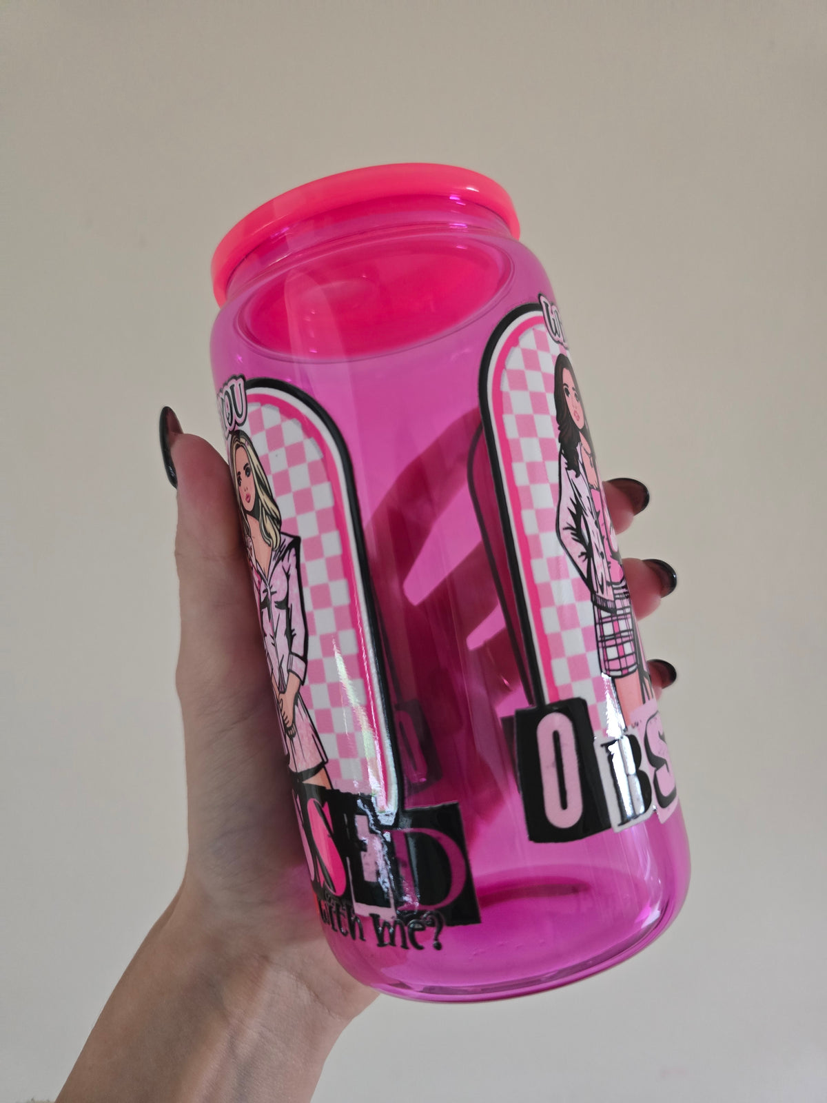 Why are you obsessed with me 16oz Glass Tumbler