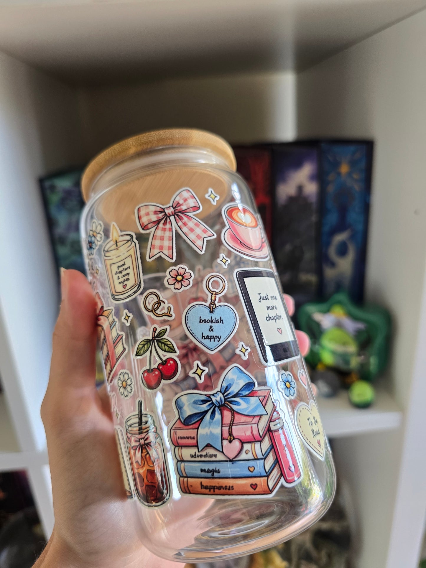 Reading Is My Therapy 16oz Glass Tumbler