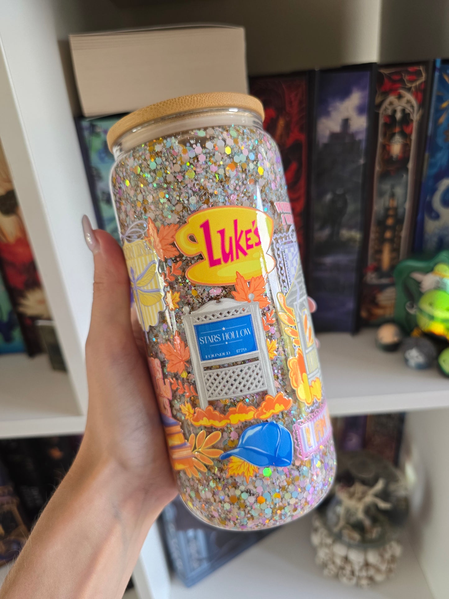 I am an autumn 16oz Glass Snowglobe Tumbler
