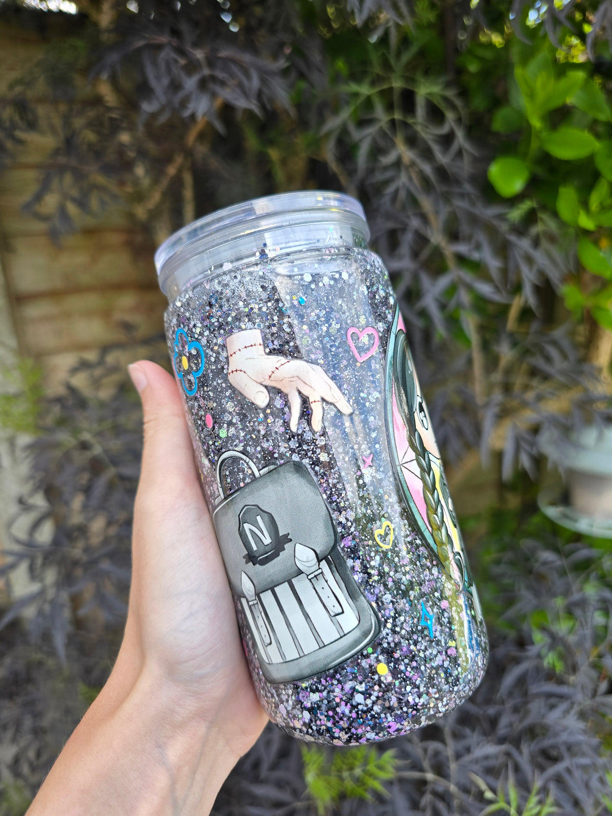 Wednesday 16oz Acrylic Snowglobe Tumbler