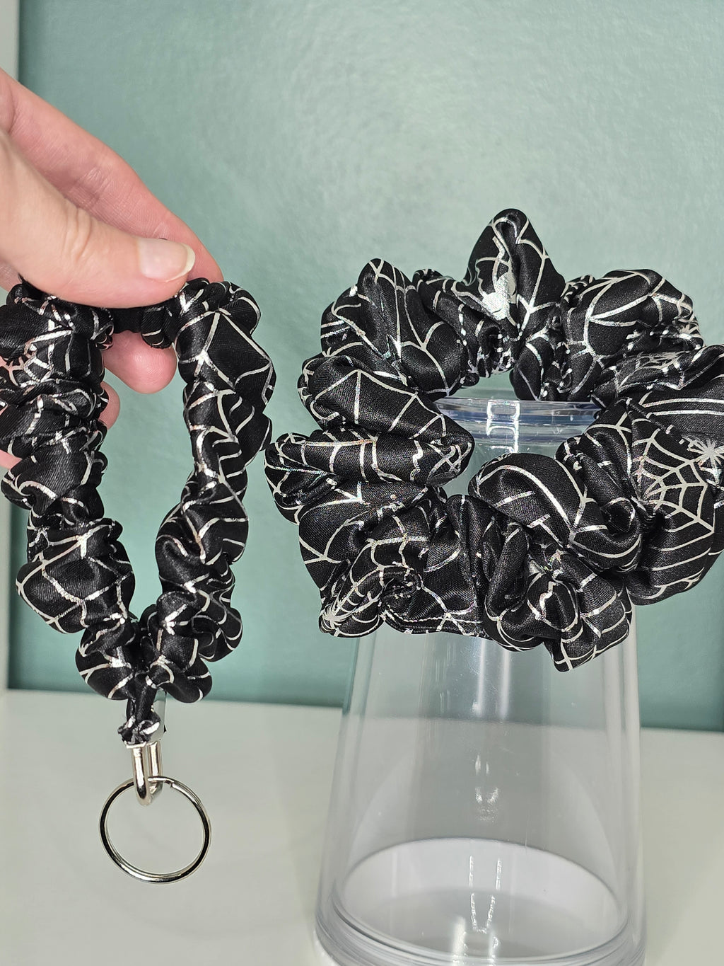 Spiderweb Scrunchie and Key Comfy