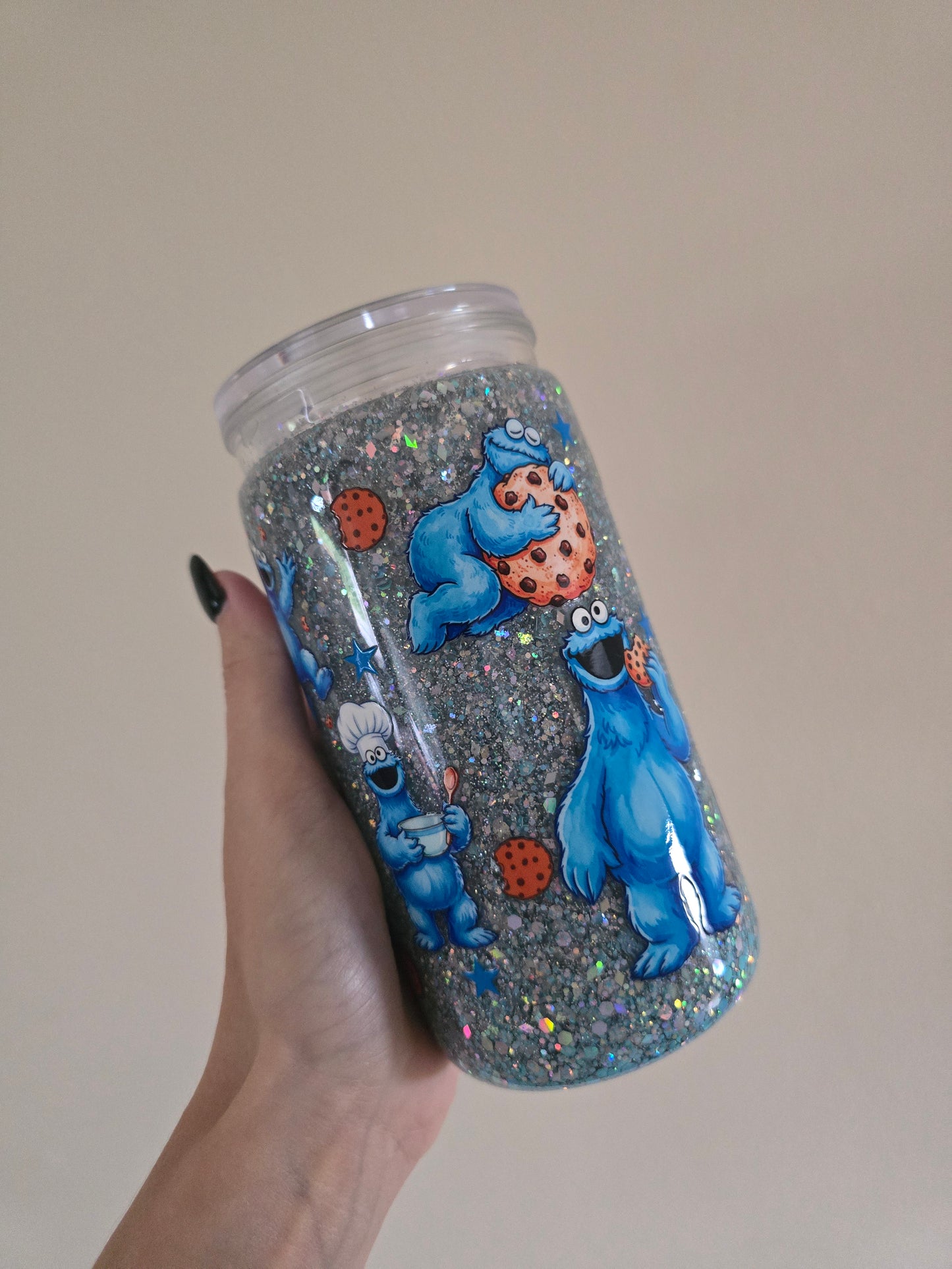 Cookie 16oz Acrylic Snowglobe Tumbler