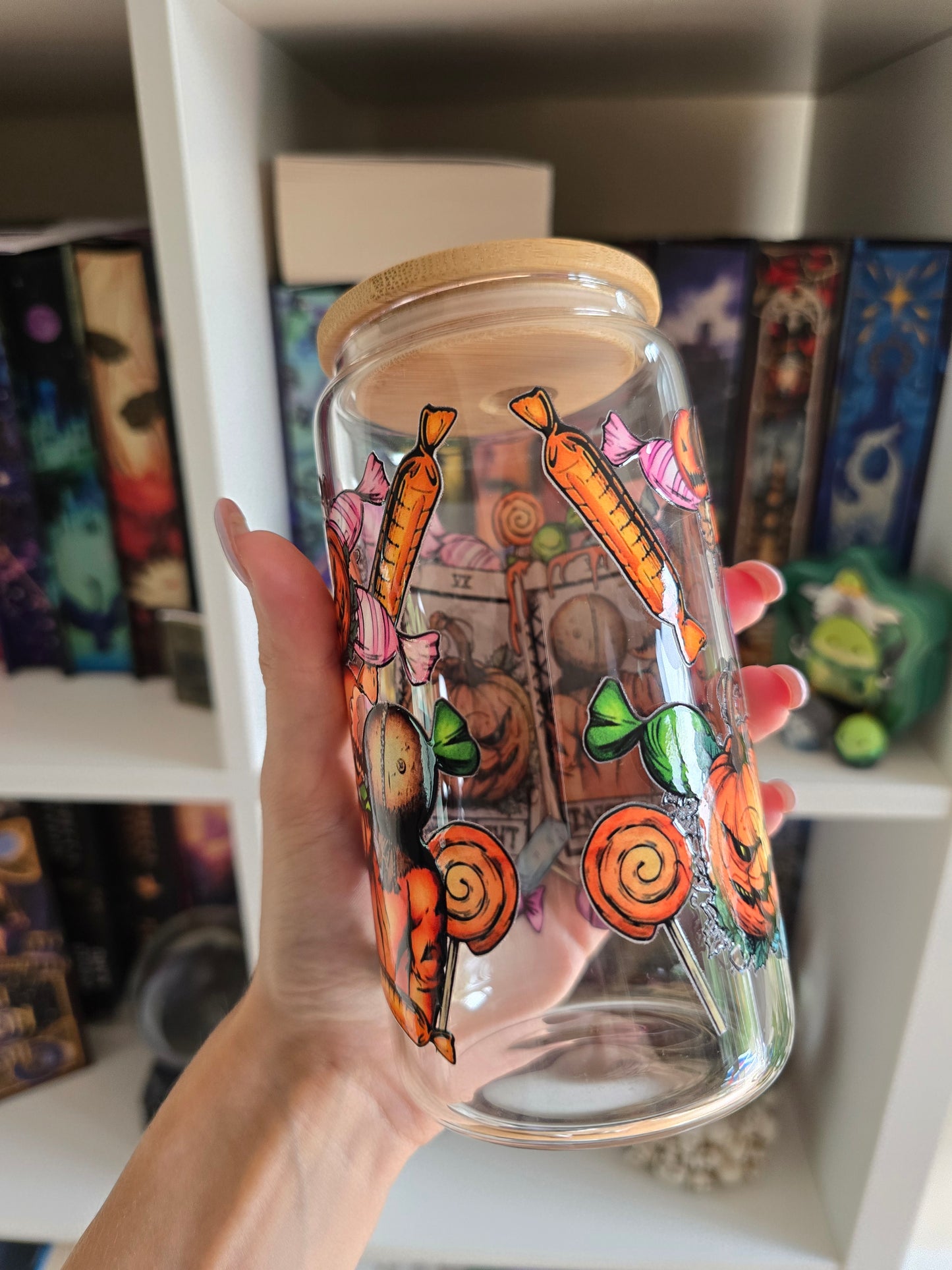 Pumpkin 16oz Glass Tumbler