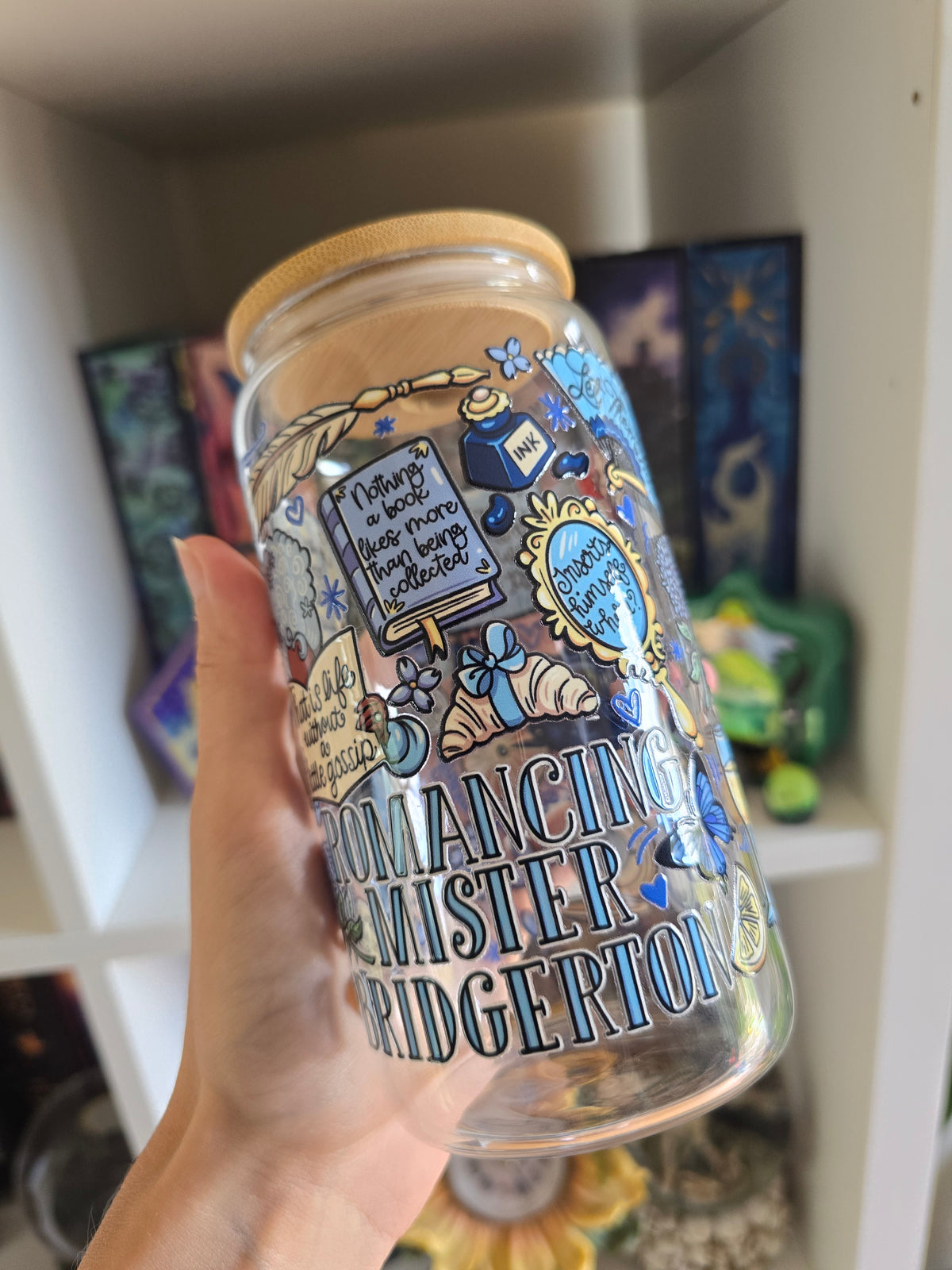 "Let Them Talk" 16oz Glass Tumbler