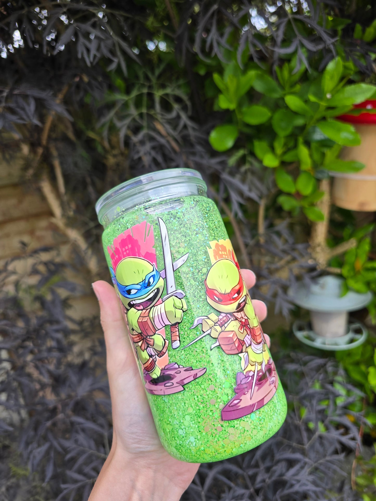TMNT 16oz Acrylic Snowglobe Tumbler