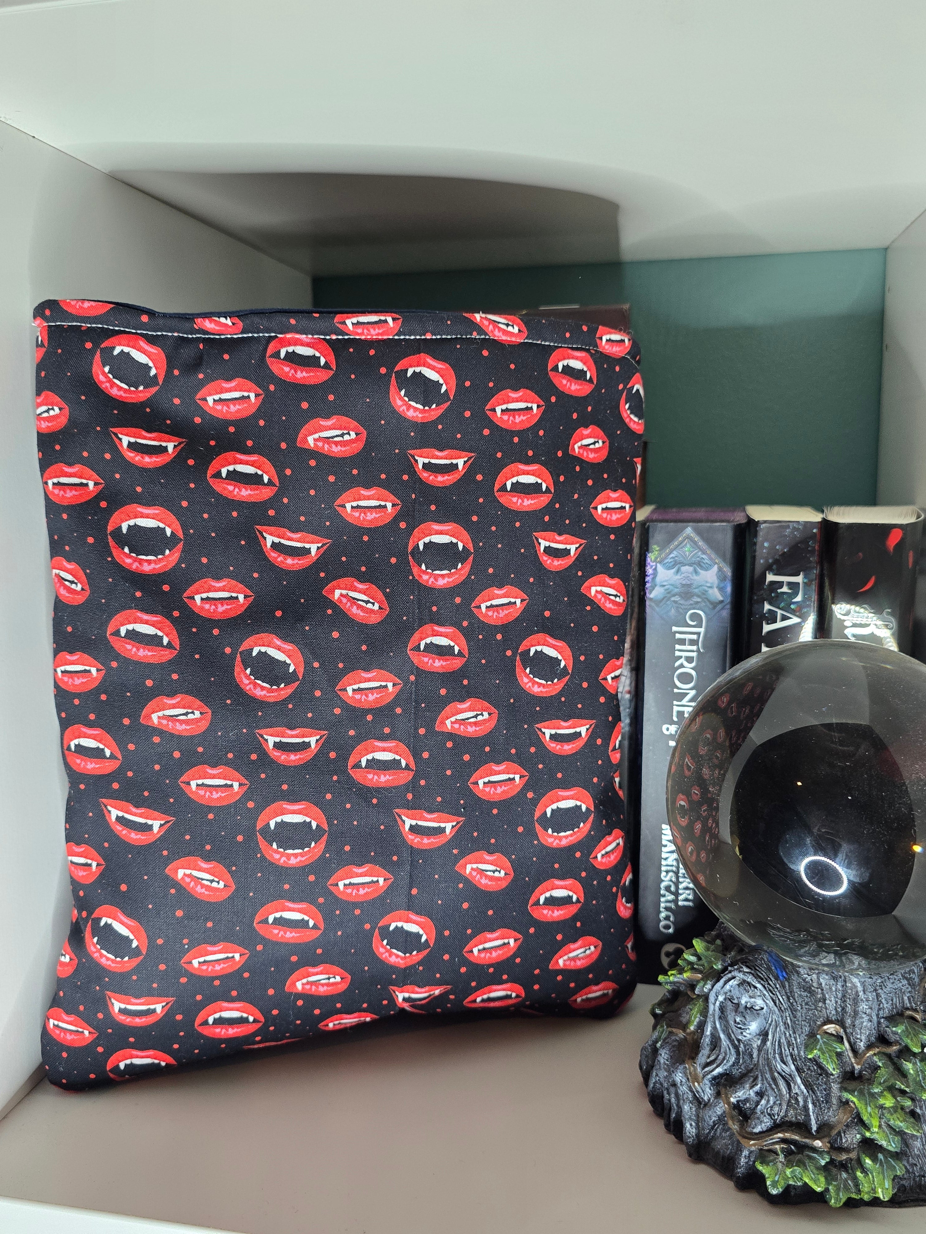 Vampire Teeth Book Sleeve (for paper back and hard back books)
