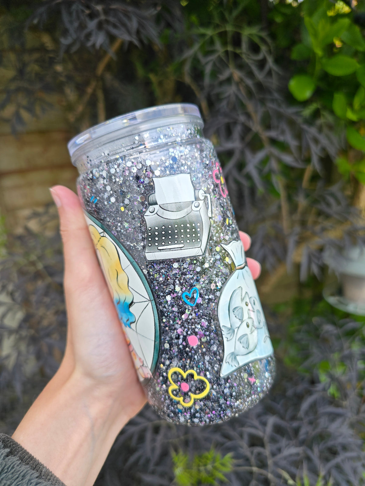 Wednesday 16oz Acrylic Snowglobe Tumbler