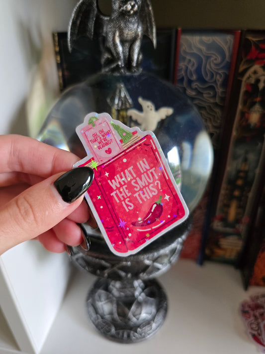 What In The Smut Is This Star holographic sticker