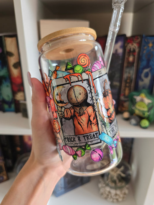 Pumpkin 16oz Glass Tumbler