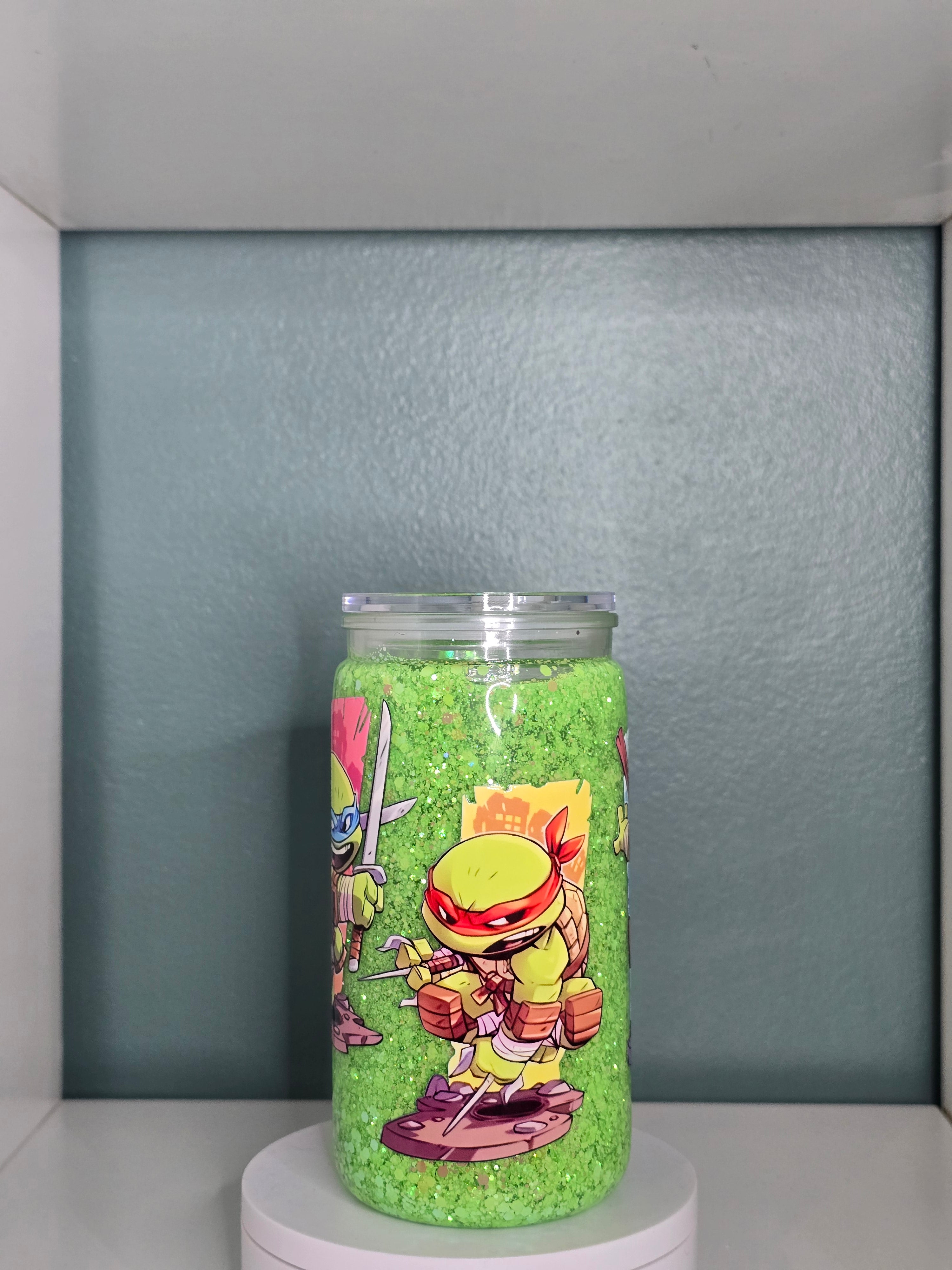Ninja Turtles 16oz Acrylic snowglobe tumbler