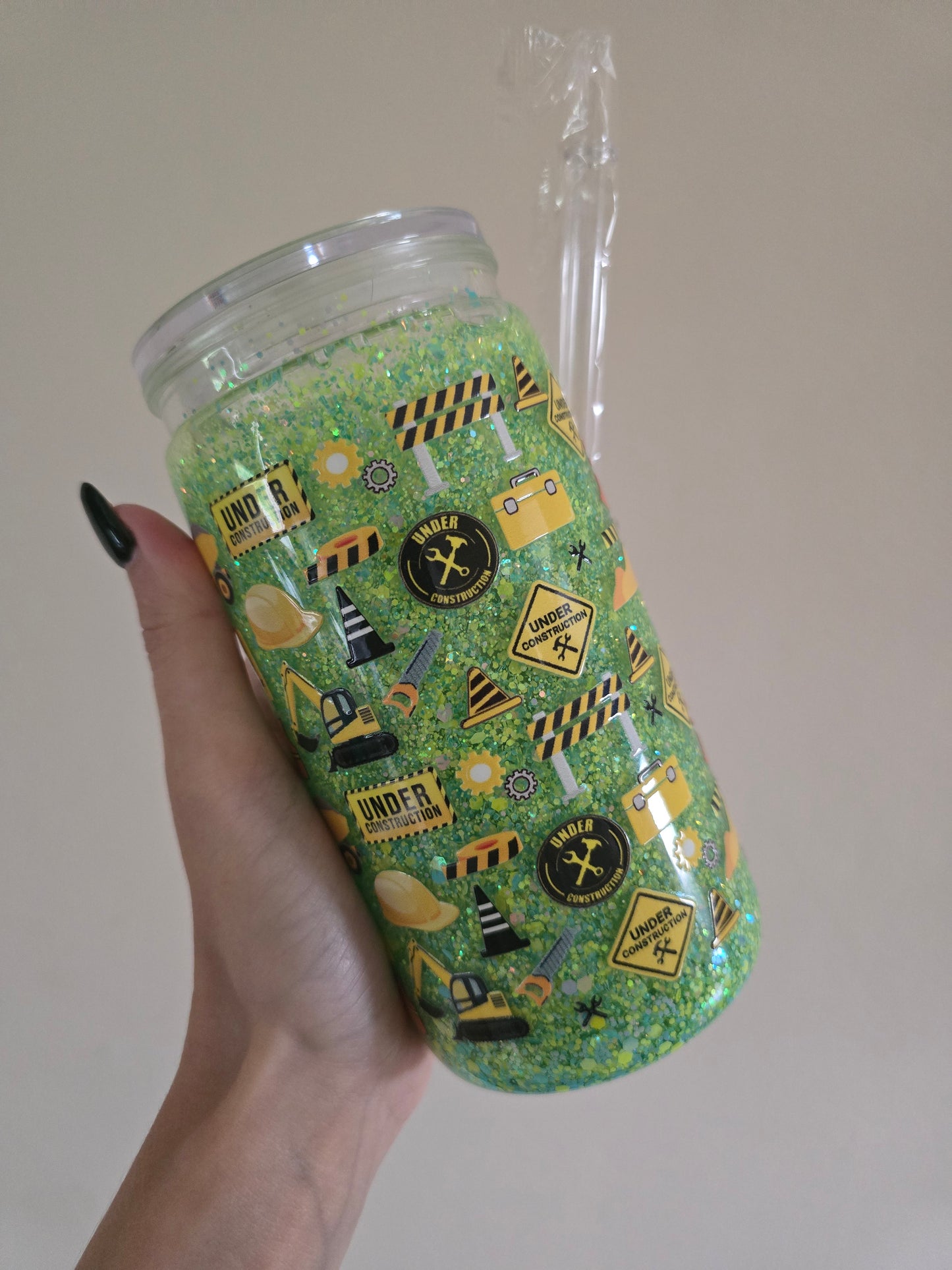 Digger 16oz Acrylic Snowglobe Tumbler
