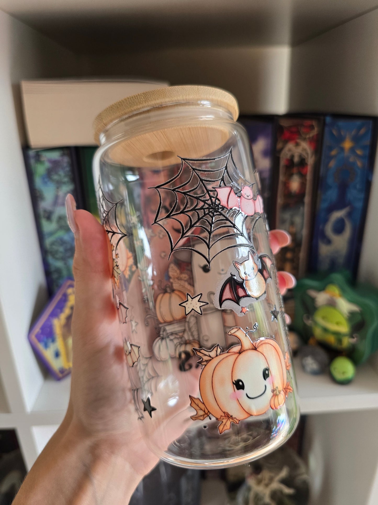 Read More Booooks 16oz Glass Tumbler