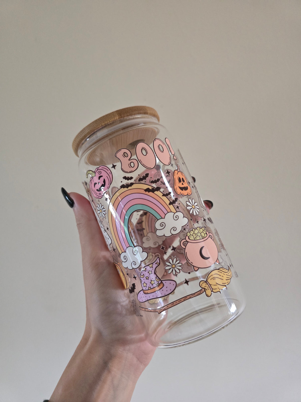 BOO! 16oz Glass Tumbler