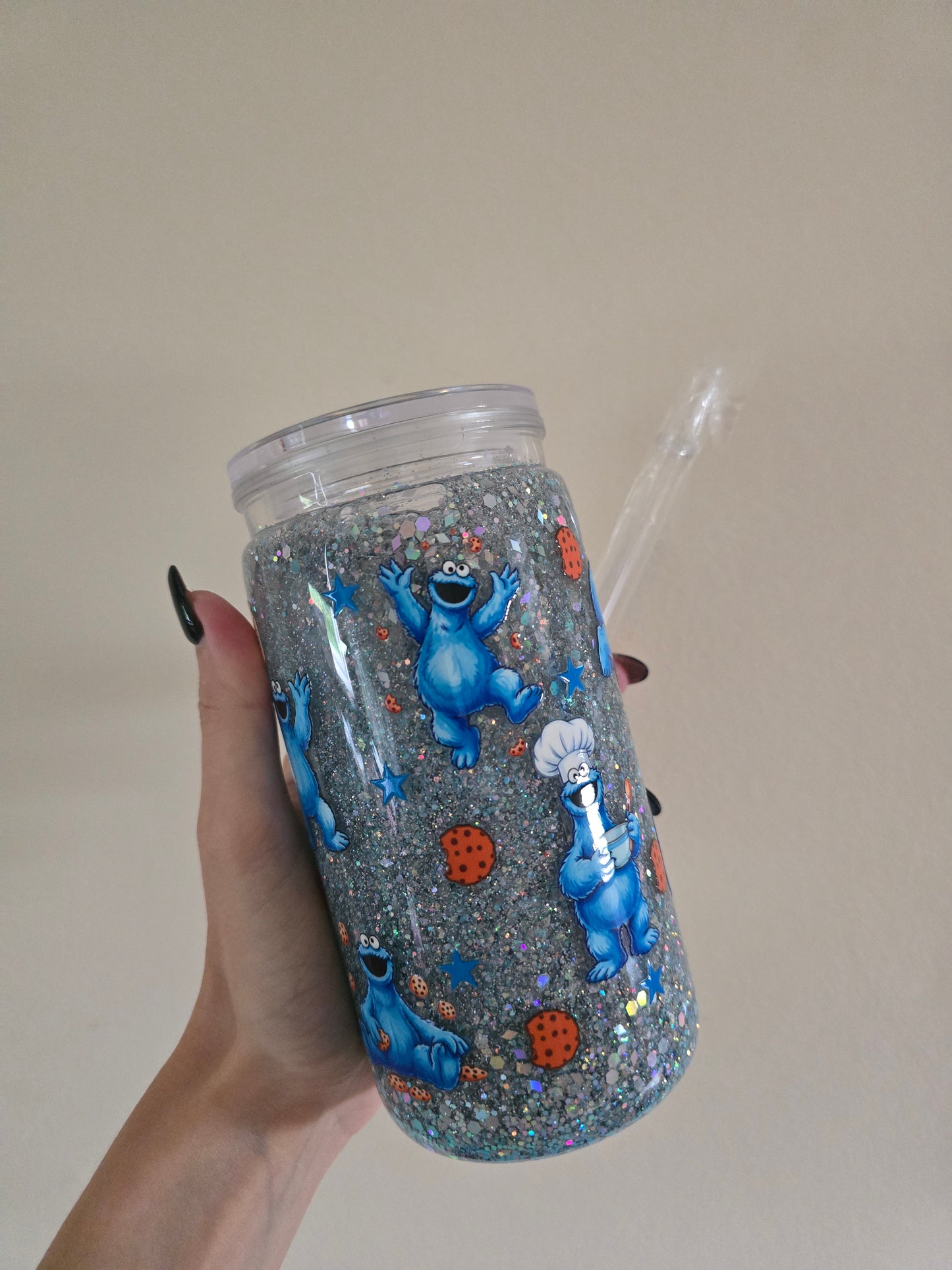 Cookie 16oz Acrylic Snowglobe Tumbler