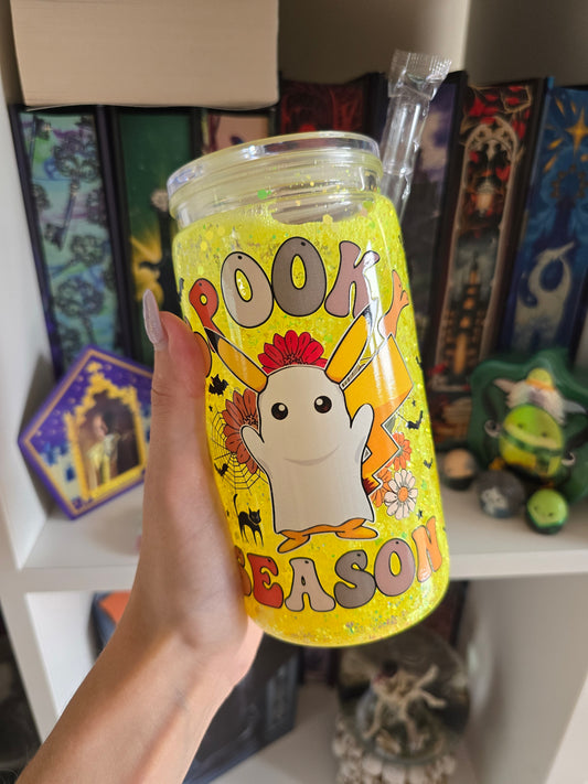 Spooky Season 16oz Acrylic Snowglobe Tumbler