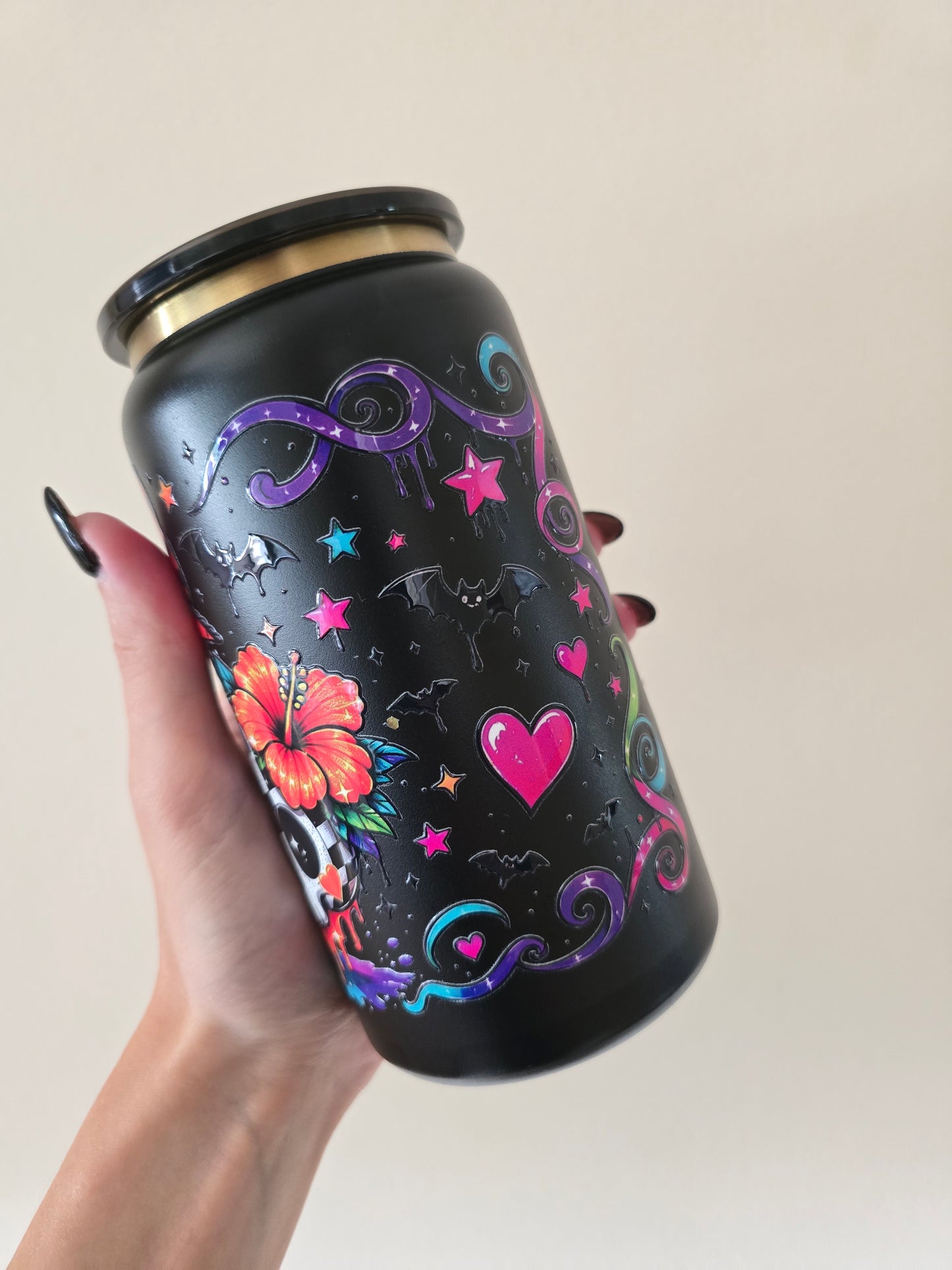 Pumpkin Cherry 16oz Stainless Steel Tumbler